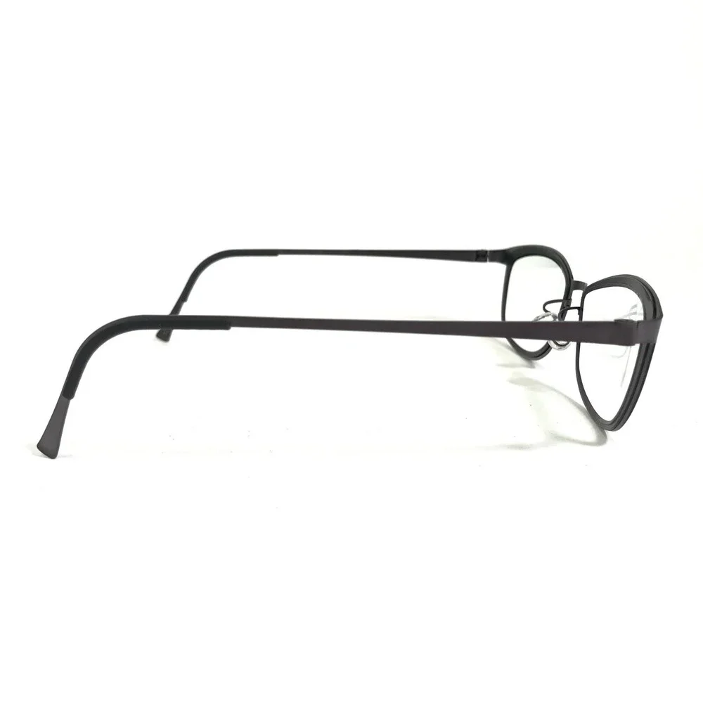 Lindberg Eyeglasses Frames 9701 U14 Shiny Black Dark Matte Purple 53-16-135
